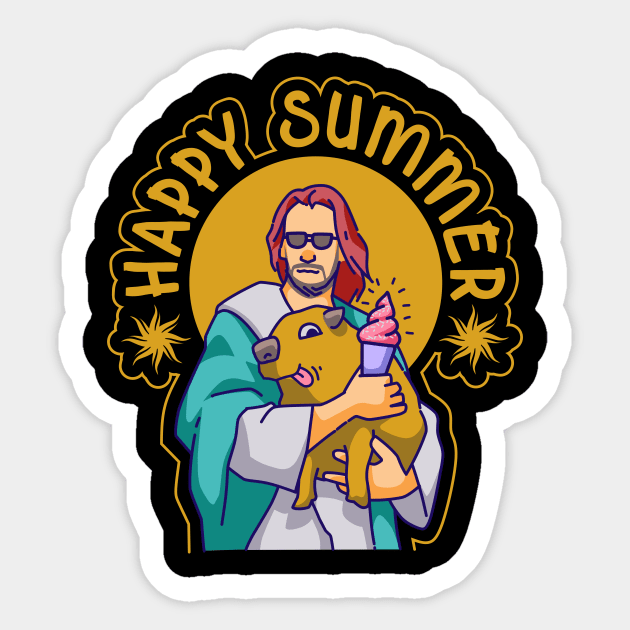 Saint Happy Summer Sticker by anwara